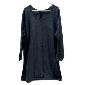 Lane Bryant Sweater Dress Size 22/24 Dark Grey / Black 37" Length